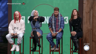 A Fazenda 13: Aline, Dayane, Gui Araujo, e Victor estão na 4ª roça