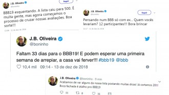 'BBB19': Boninho fala sobre lista de participantes e brinca ao lançar desafio