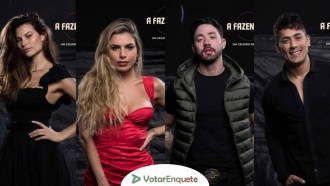 Dayane, Erika, Rico e Tiago estão na roça de A Fazenda 2020