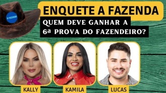 Enquete A Fazenda 2023: Kally, Kamila ou Lucas, quem deve se livrar da 5ª Roça? Vote em quem deve ganhar a 6ª Prova do Fazendeiro