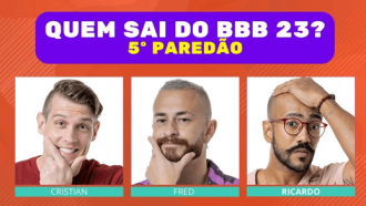 Enquete BBB 23 + Votação Gshow: Cristian Vanelli, Fred Desimpedidos ou Ricardo ‘Alface’, quem sai no 5º Paredão?