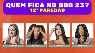 Enquete BBB 23 12º Paredão: Amanda, Domitila, Larissa ou Marvvila, quem leva a melhor na Votação Reversa e FICA na casa?