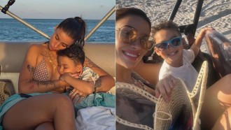 Bianca Andrade se derrete em fotos com o filho no Ano Novo: 'Agarradinha com o amor da minha vida'