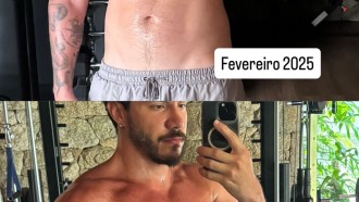 Eliezer mostra antes e depois após processo de emagrecimento