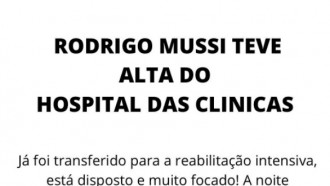 Ex-BBB Rodrigo Mussi tem alta