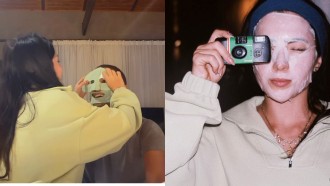 Jade Picon faz skincare no namorado, André Lamoglia: 'Ele ama'