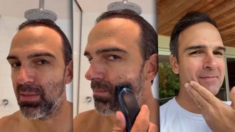 Tadeu Schimdt muda o visual e se anima para o BBB 23: 'Vamos lá?'