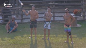 Guilherme, Diego, Netto e Rodrigo soltam pipa
