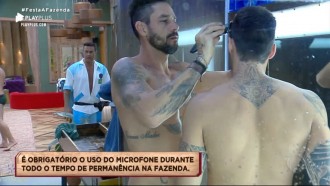 Peões recebem punição durante preparação para a festa