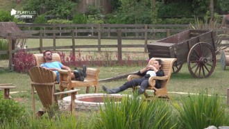 Thayse e Rodrigo torcem para que Diego vença Bifão na Roça