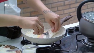 Thayse Teixeira dá dicas de como fazer tapioca para Diego Grossi