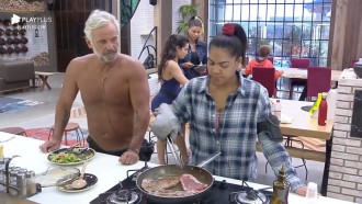 Peões almoçam na sede - A Fazenda 12