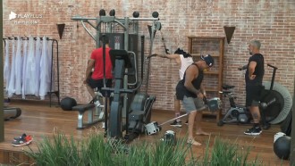 Peões treinam durante a tarde - A Fazenda 12