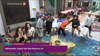 Tema da festa anima os peões - A Fazenda 12