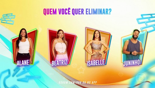 Quem sai do BBB 24 hoje: Alane, Beatriz, Isabelle e Juninho? VOTE!