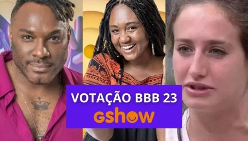Votação Gshow BBB 23 para eliminar Fred, Sarah ou Bruna