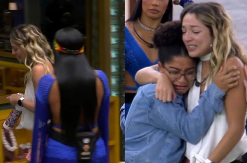Eliminada do BBB 26, Samira não se despede de rivais, e Milena chora: 'Por que você tem que ir?'
