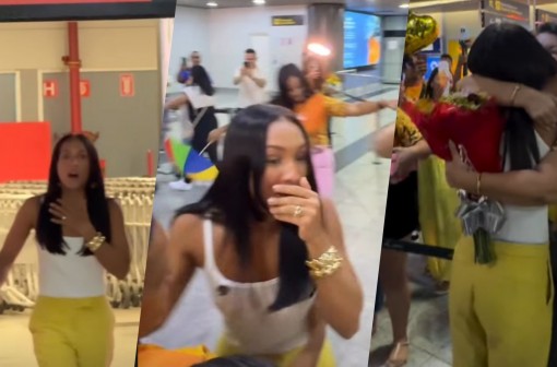 Maxiane é recebida por fãs em Pernambuco