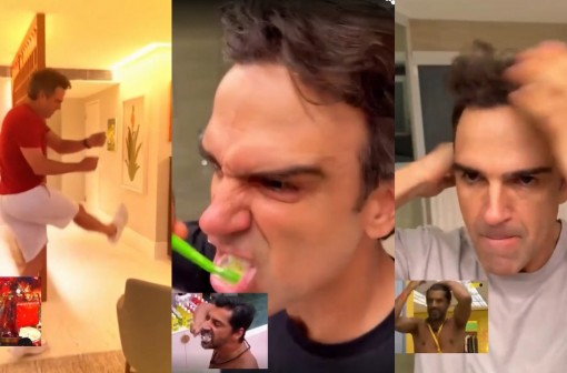 Tadeu Schmidt recria momentos de Alberto Cowboy no BBB 26