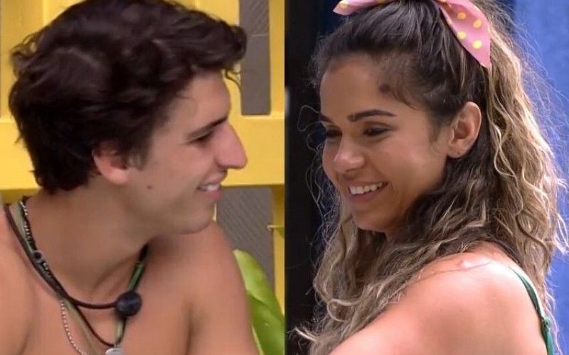 BBB 20: Felipe e Gizelly dão selinho e brother faz proposta ousada