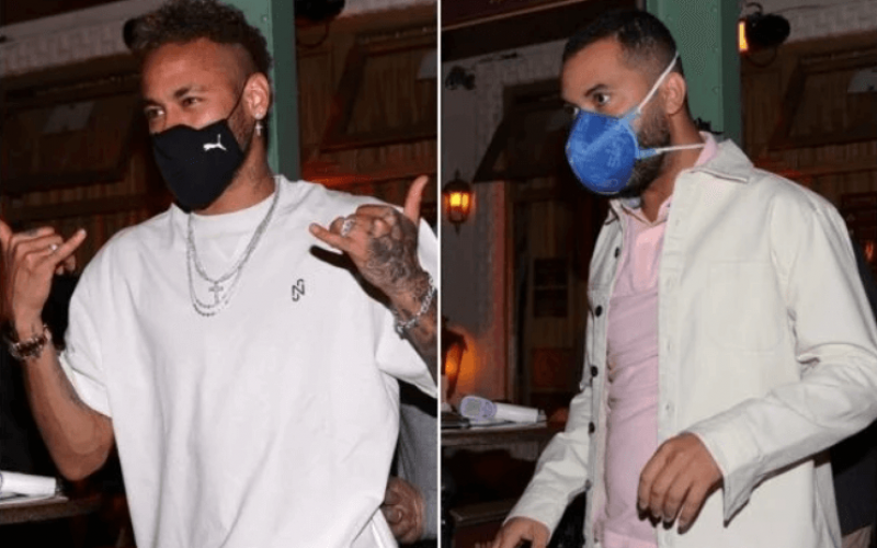 Gil do Vigor e Neymar Júnior se encontram em jantar com famosos em SP