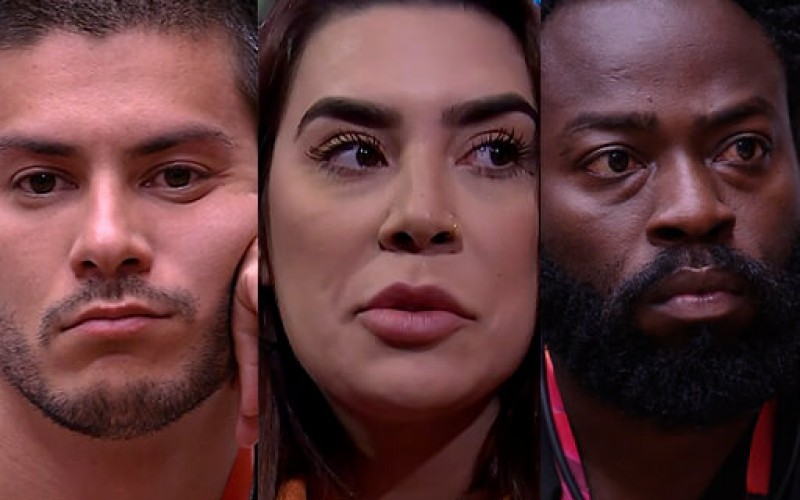 BBB22: Arthur Aguiar, Douglas Silva e Naiara Azevedo disputam o terceiro paredão