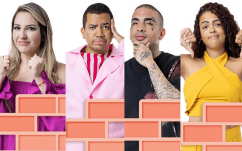 BBB23: Amanda, Bruno, MC Guimê e Paula estão no 4º Paredão! Quem deve sair?