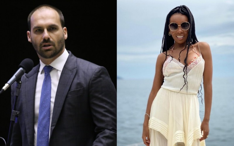 Eduardo Bolsonaro critica Thelma por viagem e vencedora do BBB 20 rebate