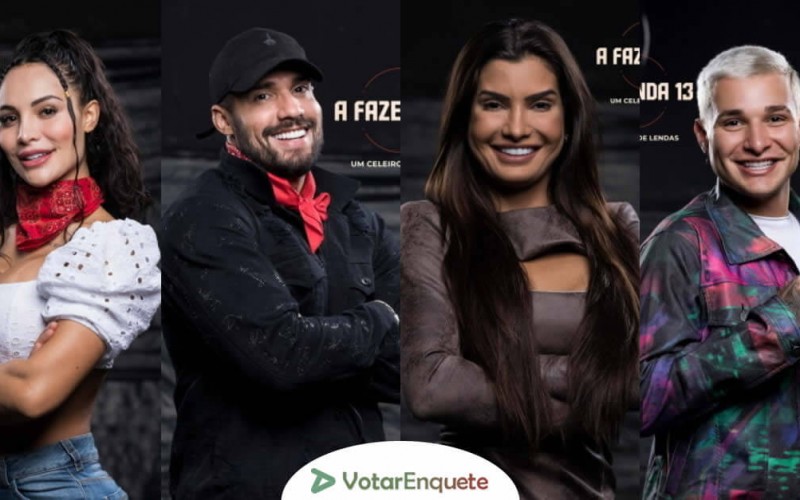 Enquete 13ª Roça A Fazenda 13: Aline x Bill x MC Gui x Marina, Quem Fica?