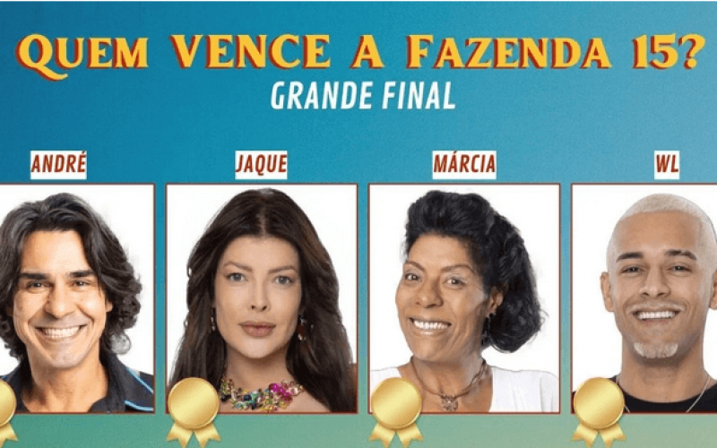 Enquete A Fazenda 2023 + Votação R7: quem ganha a Grande Final, André, Jaquelline, Márcia ou WL