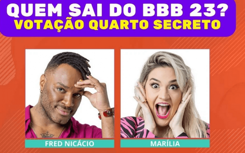 Votação Gshow + Enquete BBB 23 Quarto Secreto: Fred Nicácio ou Marília, quem sai no 1º Paredão?