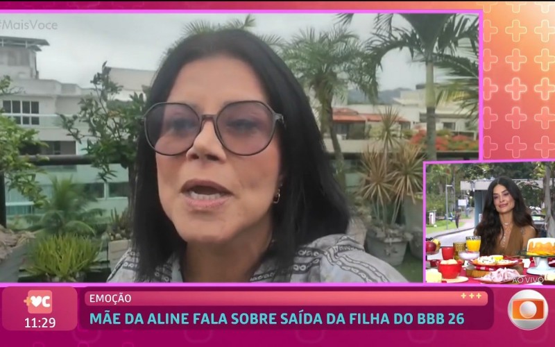 Aline Campos se emociona com mensagem da mãe após deixar o BBB 26: 