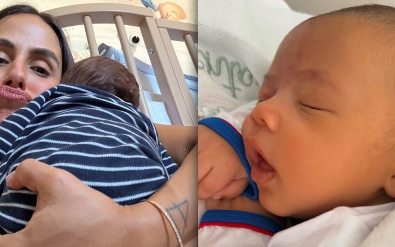 Carol Peixinho celebra 2 meses de Bento, filho com Thiaguinho: 
