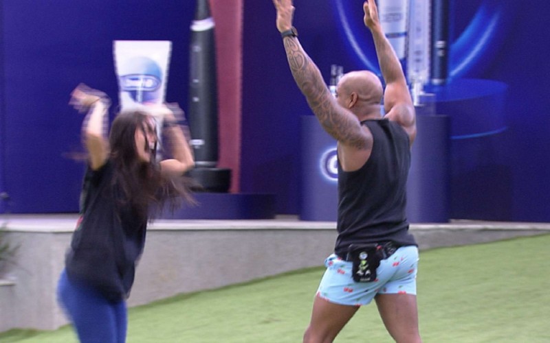 Cezar e Larissa vencem a Prova do Anjo Oral-B, do BBB 23