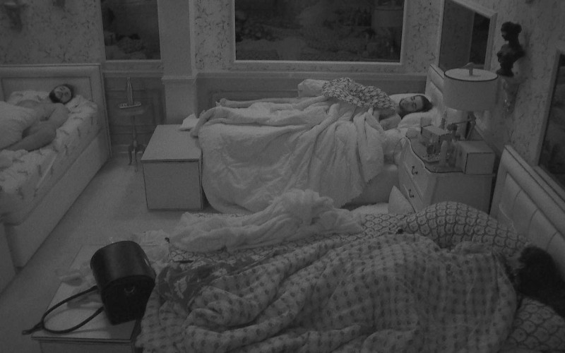 Confinados dormem após a festa BBBotequim