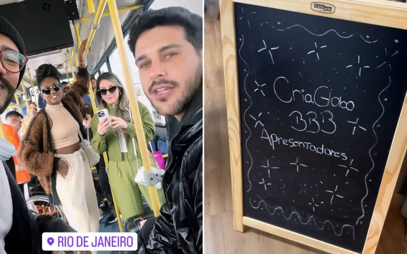 Ex-BBBs registram visita aos Estúdios Globo