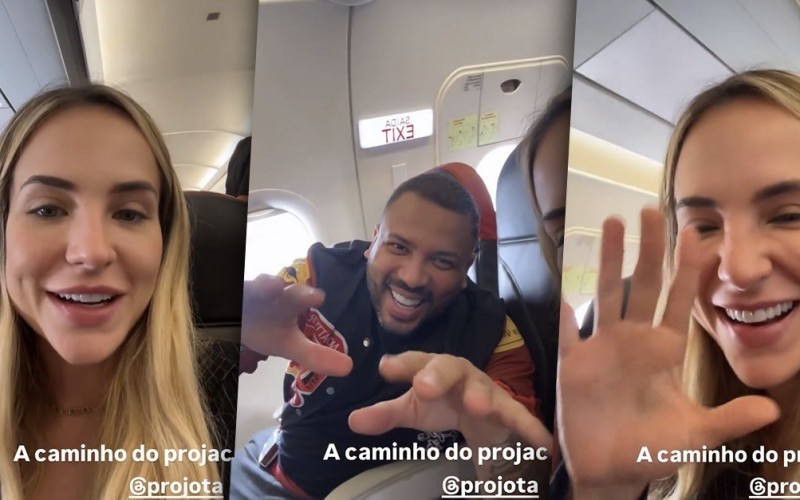 Gabi Martins encontra Projota em voo rumo à Final do BBB 25