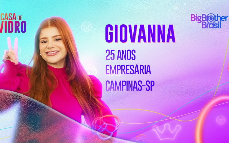 Giovanna é participante da Casa de Vidro do BBB 23