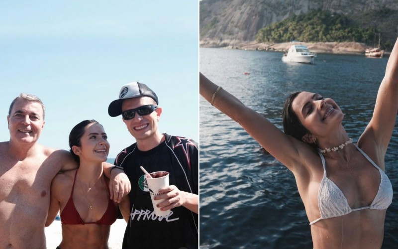 Jade Picon abre álbum de fim de ano, com fotos na praia e ao lado do irmão, Leo Picon