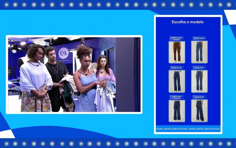 Jessilane personaliza seu jeans e ouve sugestões de brothers