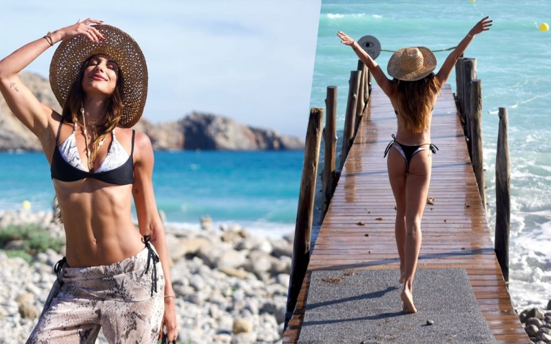 Mari Gonzalez exibe corpão de biquíni em fotos de viagem a Ibiza