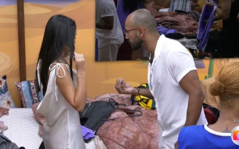 Ricardo e Larissa discutem antes do Jogo da Discórdia