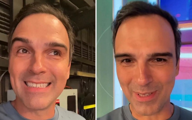 Tadeu Schmidt dá spoiler de seu novo estúdio no BBB 23