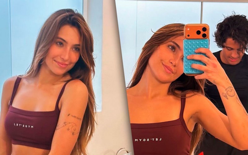 Vanessa Lopes mostra treino de boxe com namorado e brinca sobre detalhe no corpo: 