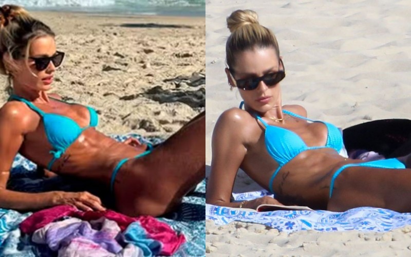 Gente como a gente, Yasmin Brunet repete look em dia de praia no Rio