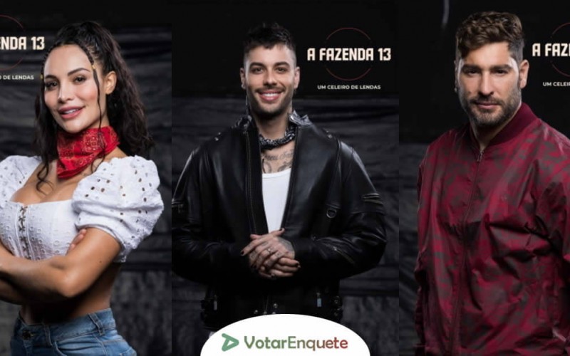 Enquete Votação 4ª Roça A Fazenda 13: Aline x Gui Araújo x Victor, Quem Fica?