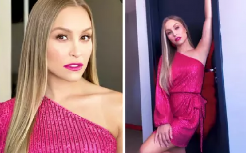 
Carla Diaz acerta com look rosa de R$ 199,99 no 