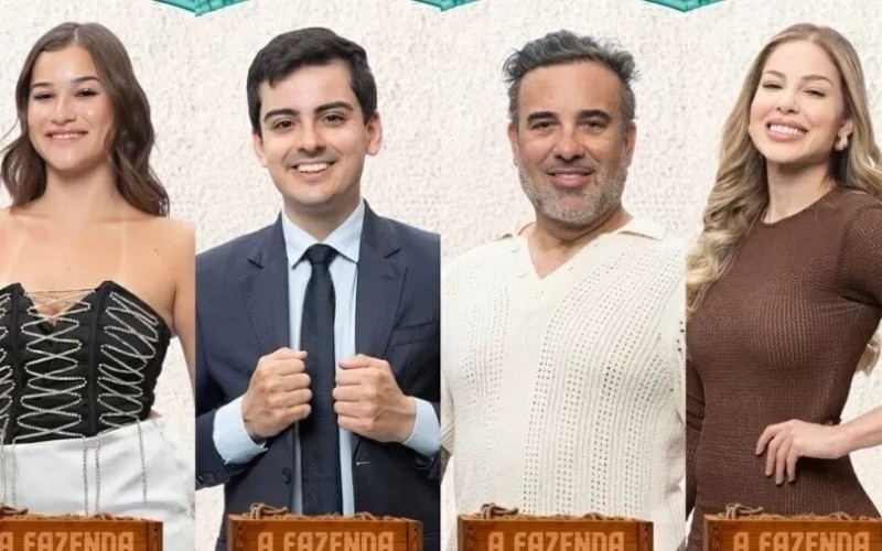Duda, Dudu Camargo, Fabiano e Saory são os finalistas de A Fazenda 17