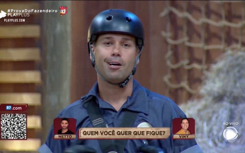 Na Roça, Viny Vieira e Netto pedem votos para o público