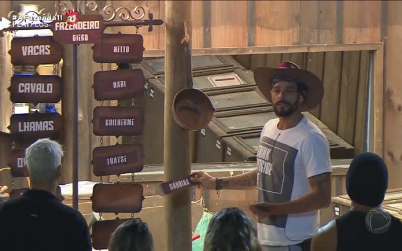 Novo Fazendeiro, Diego delega funções aos peões